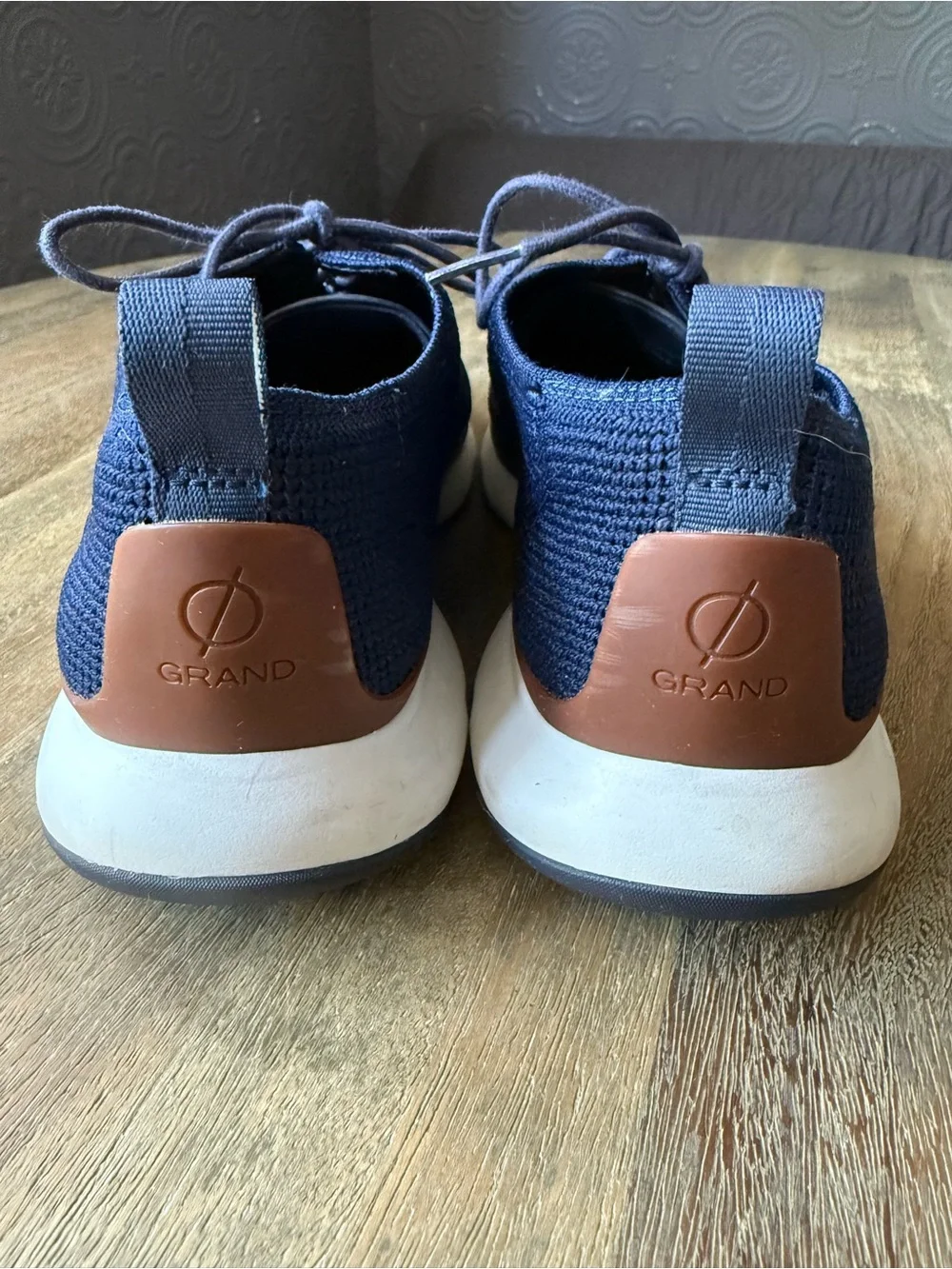 Cole Haan OriginalGrand Stitchlite Wingtip Oxfords in Navy Blue - Size 9